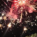 Fireworks blast in the New Year