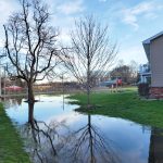 Downpour floods children’s playground area