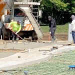 Work continues on splash pad