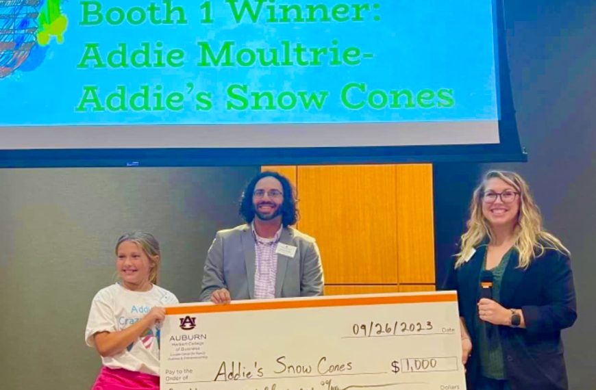 9-year-old from LaFayette wins Auburn startup competition