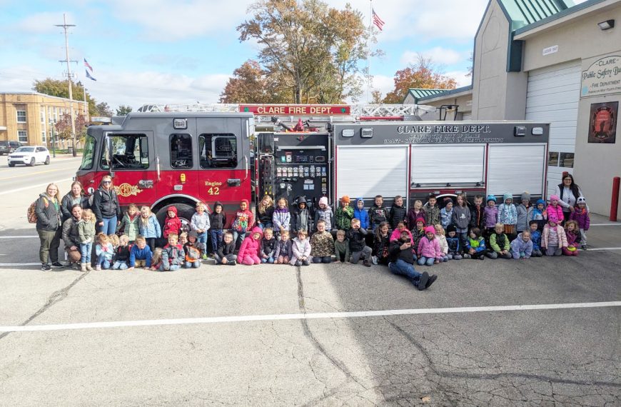 Clare Fire Department celebrates Fire Prevention Week with youngsters