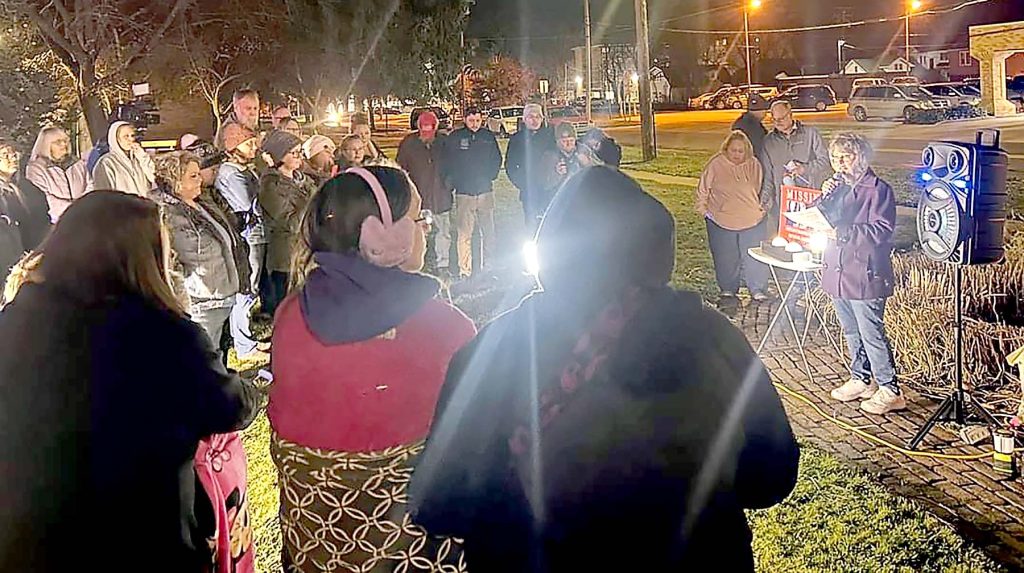 A vigil was held Nov. 30 for Brittany Wallace Shank of Sturgis, who has been missing for five years. (Provided photo)