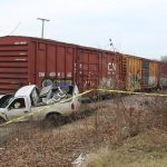 Train hits vehicle on Fourth St., no one injured