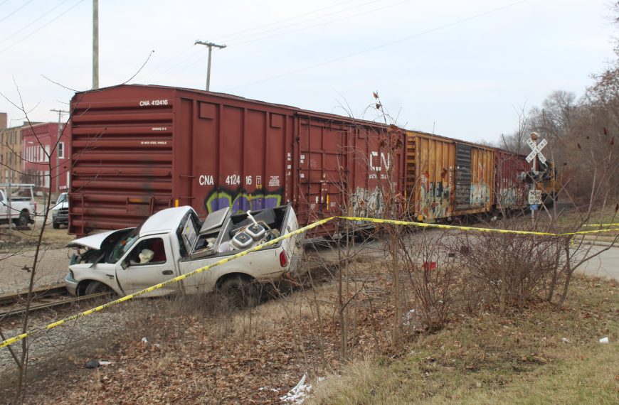 Train hits vehicle on Fourth St., no one injured