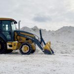 Snow from county piled high on Padgham Field